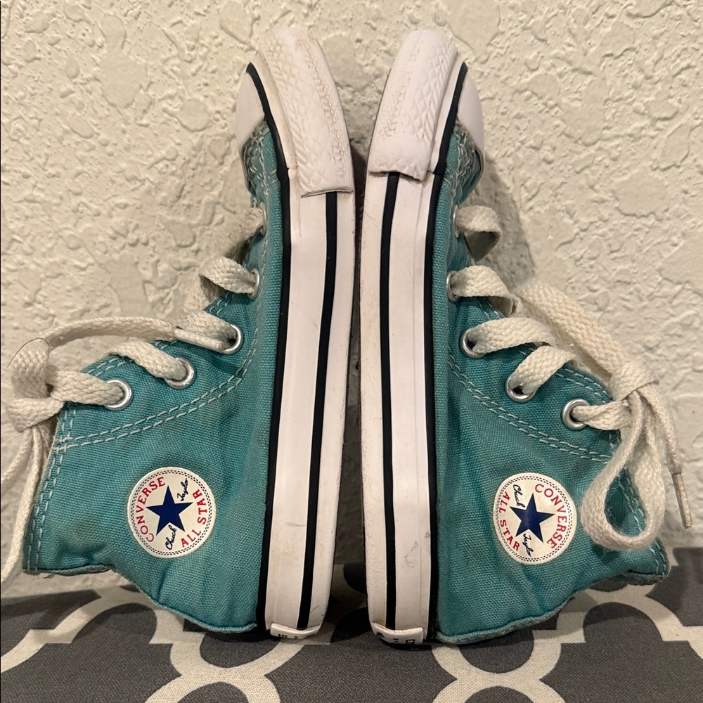 Converse Teal High-Top Sneakers with White Accents
